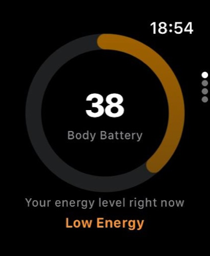 Body Battery on Apple Watch