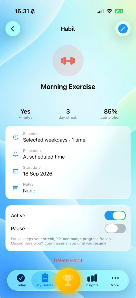 Habit details